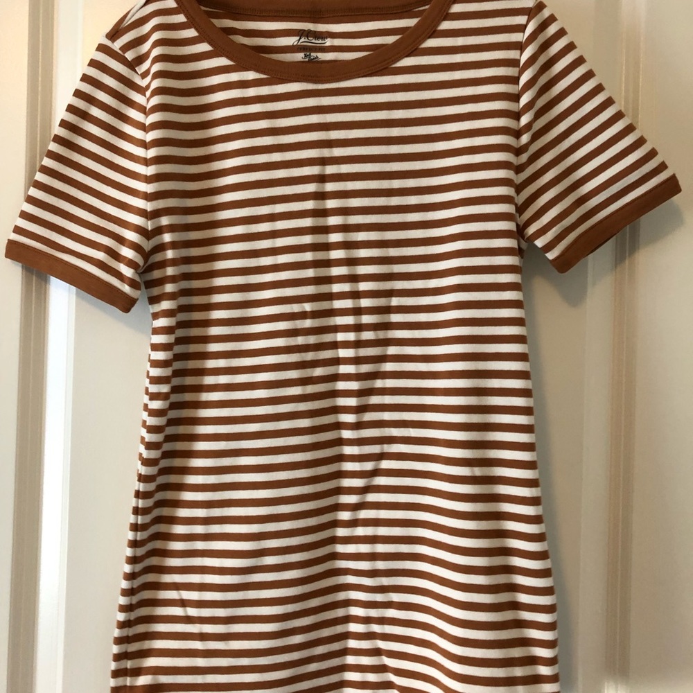 NWT J. Crew Perfect Fit tee, size M Brown